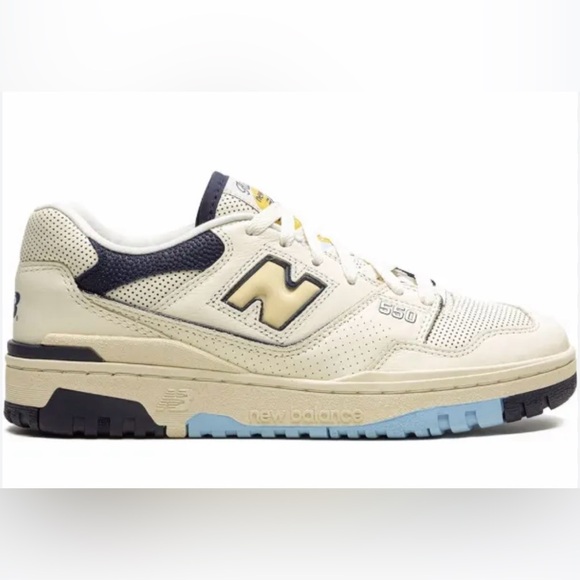 New Balance 550 Cream and Navy Sneakers RICH PAUL - Picture 1 of 6